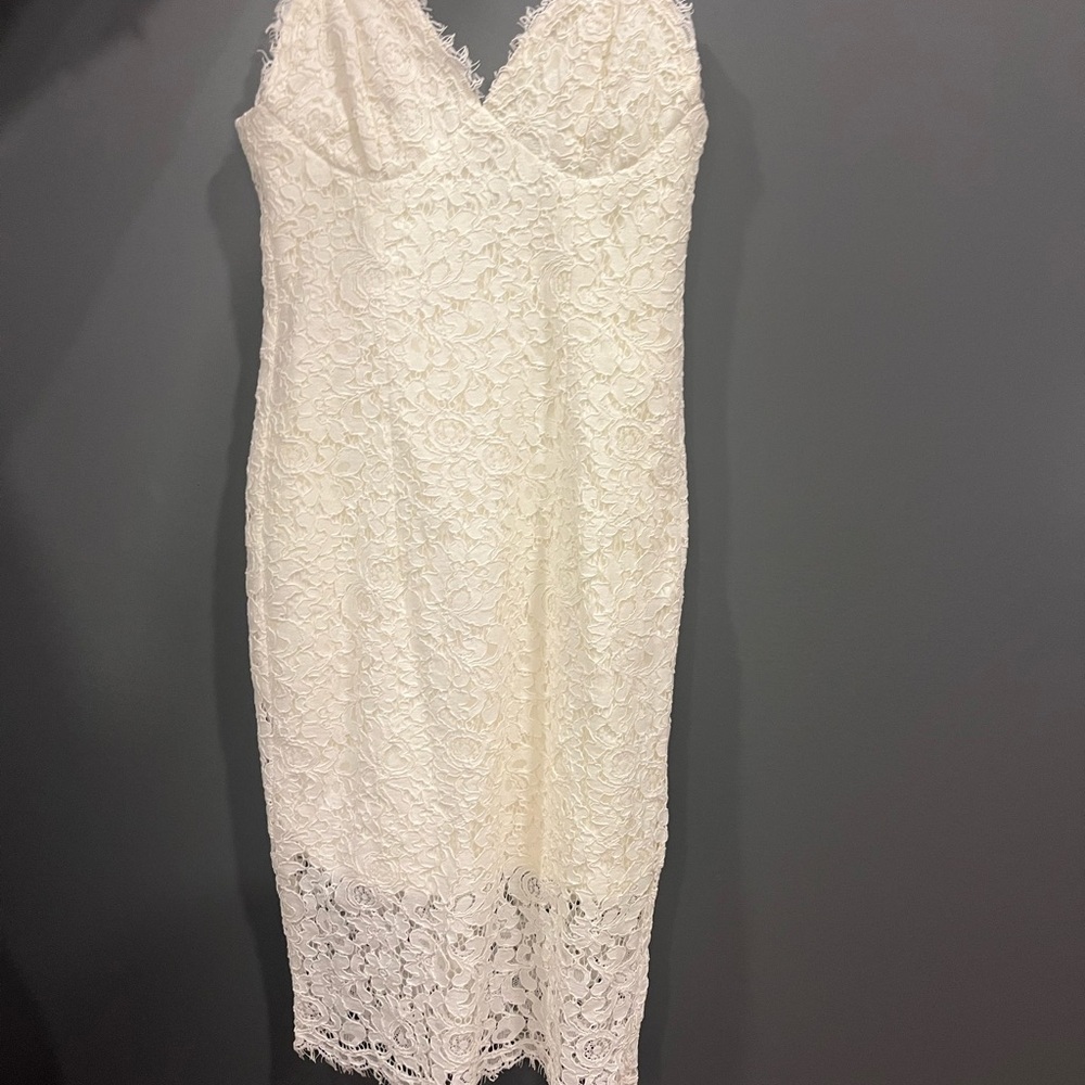 Elegant Lace White Dress